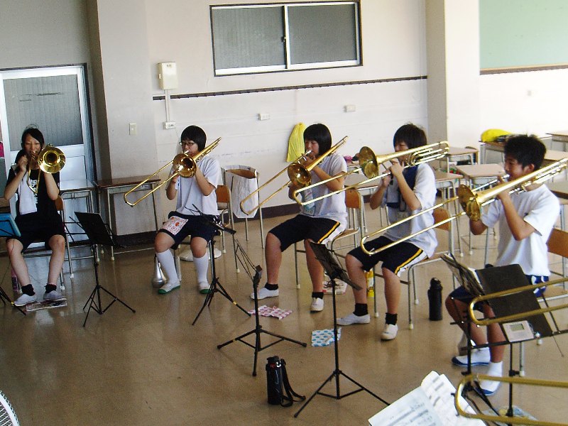 吹奏楽部 水戸三中と合同練習 大成女子高等学校
